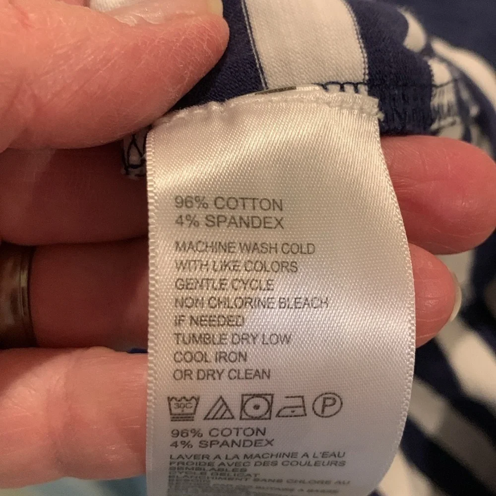 Tommy Bahama Womens Nautical Stripe Midi Dress.  Exposed Zipper/See measurements